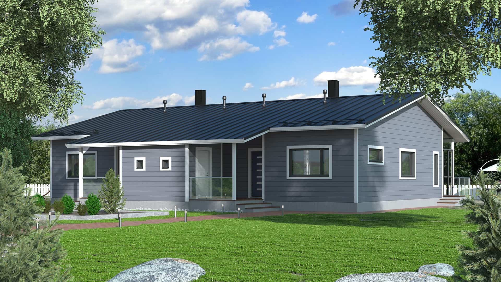 Дом из бруса 13×11 м Дом из бруса 13×11 м